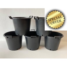 Heavy Duty 30 Litre Tree Planting Pots with Handles x5
